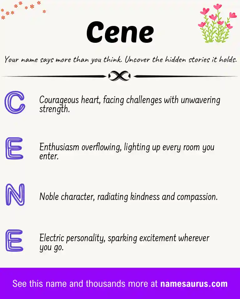 Acrostic poem about Cene.