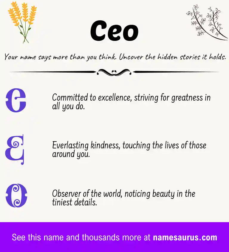 Acrostic poem about Ceo.