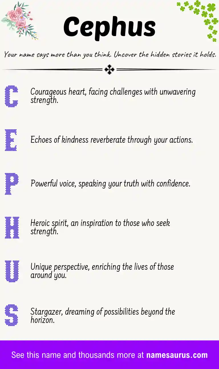 Acrostic poem about Cephus.