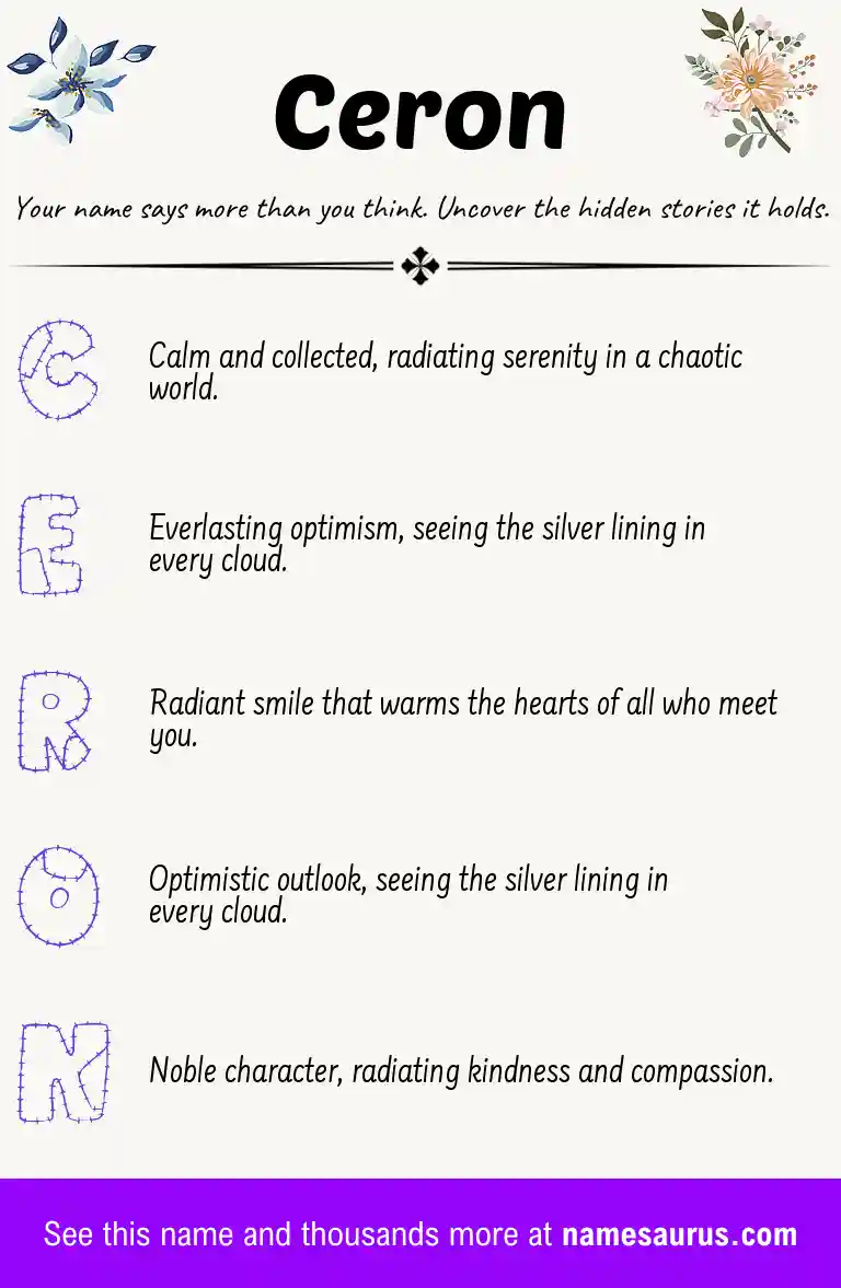 Acrostic poem about Ceron.