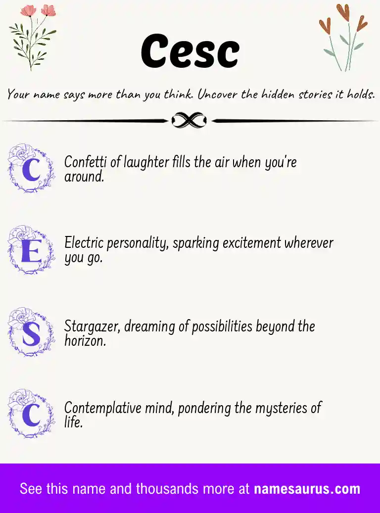 Acrostic poem about Cesc.