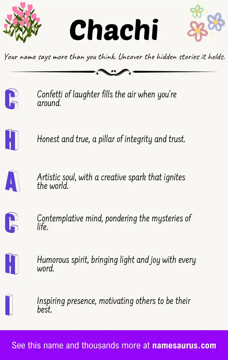 Acrostic poem about Chachi.