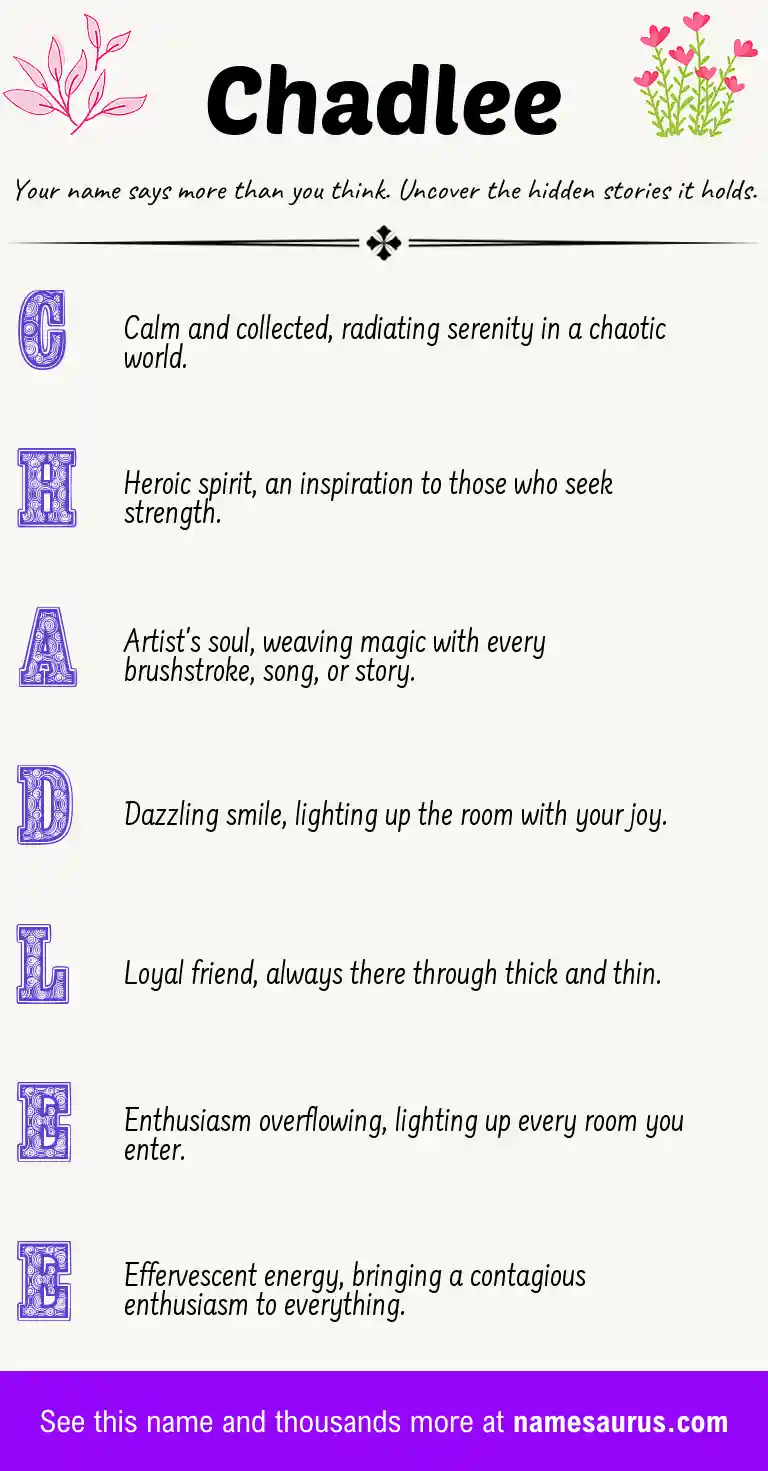 Acrostic poem about Chadlee.