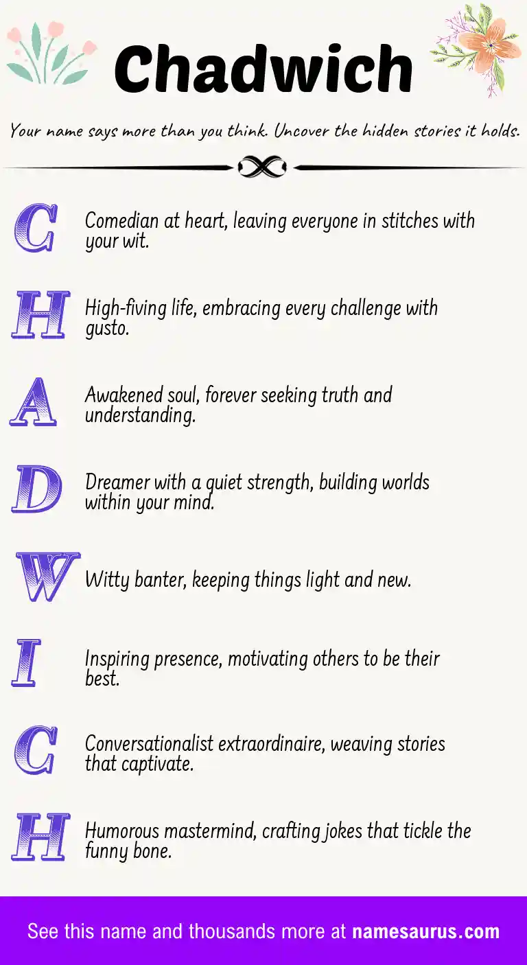 Acrostic poem about Chadwich.