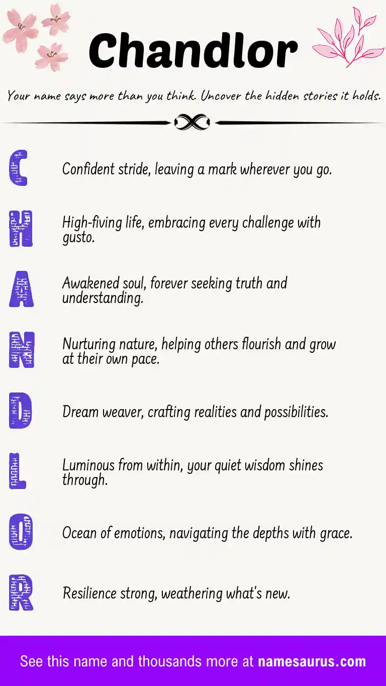 Acrostic poem about Chandlor.