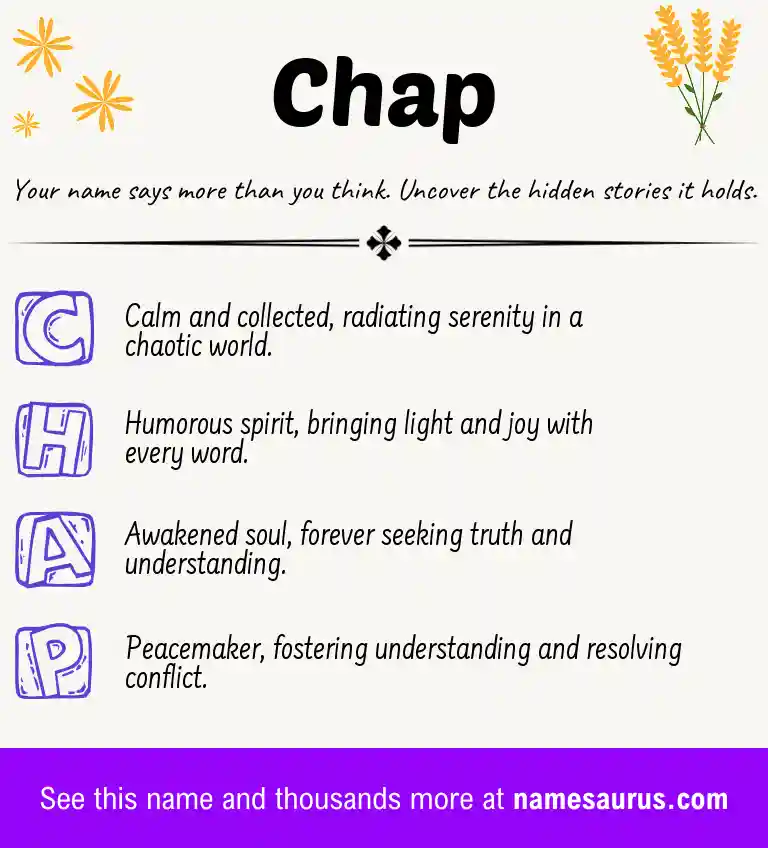 Acrostic poem about Chap.