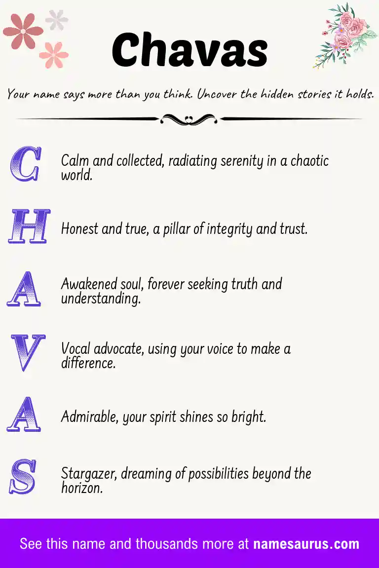 Acrostic poem about Chavas.