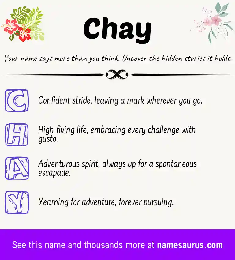 Acrostic poem about Chay.