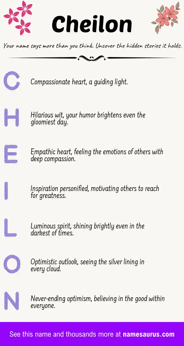 Acrostic poem about Cheilon.