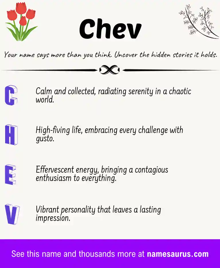 Acrostic poem about Chev.