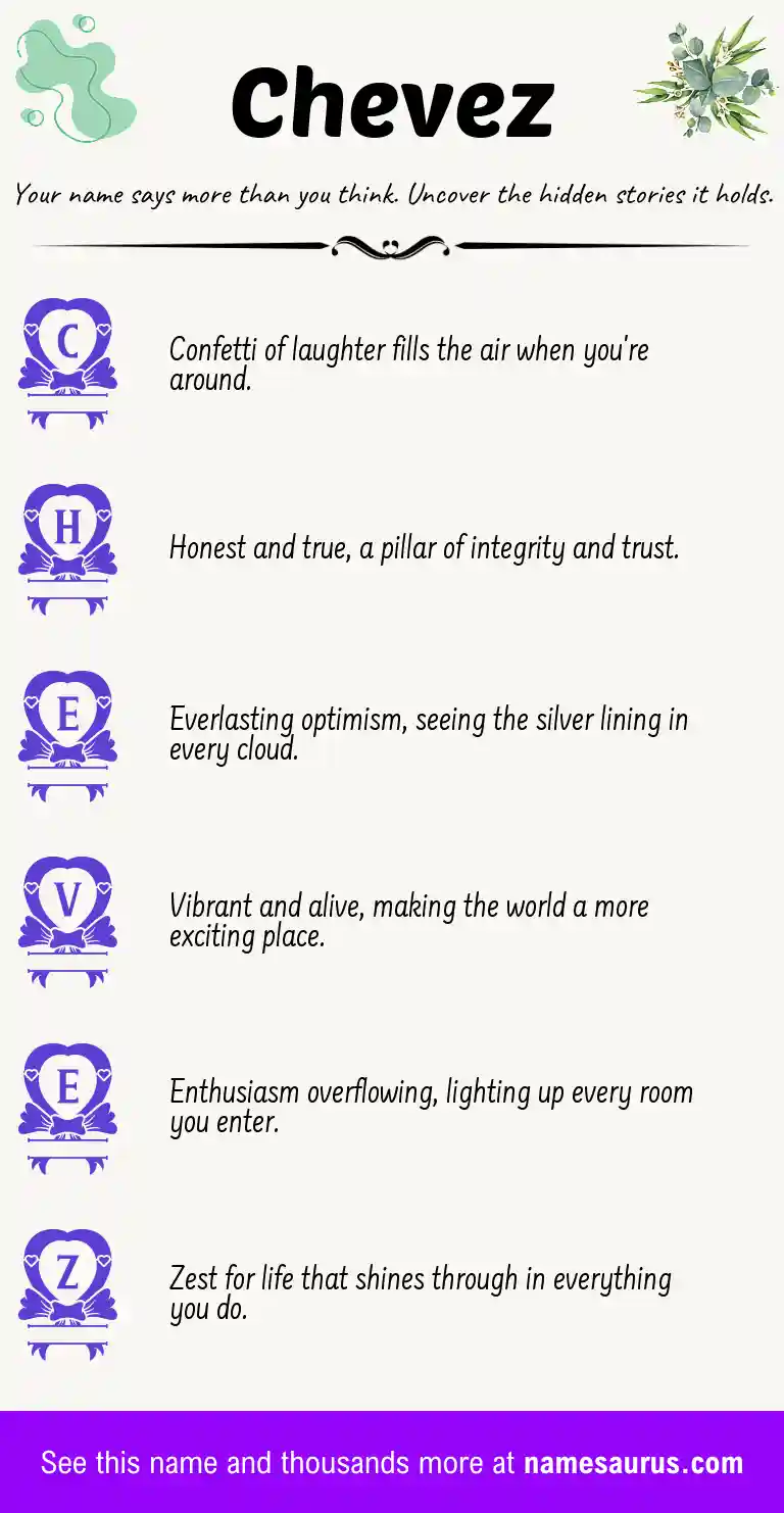 Acrostic poem about Chevez.