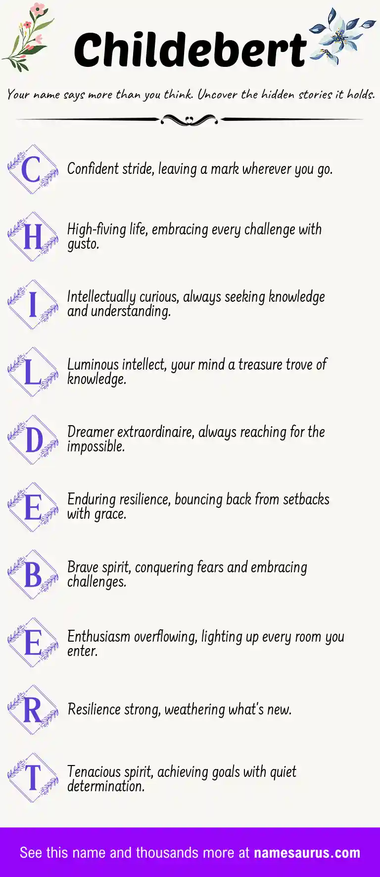 Acrostic poem about Childebert.