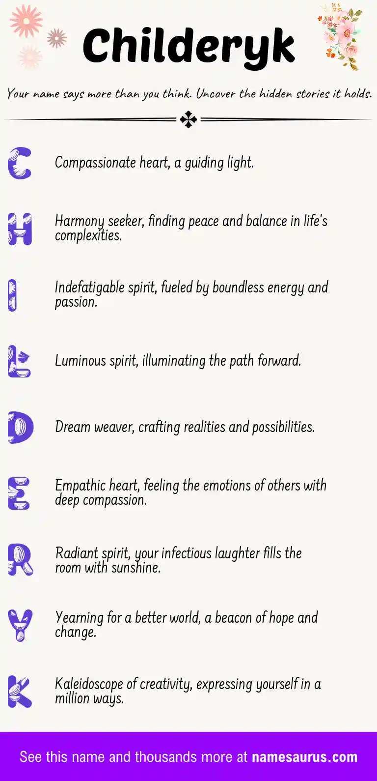 Acrostic poem about Childeryk.
