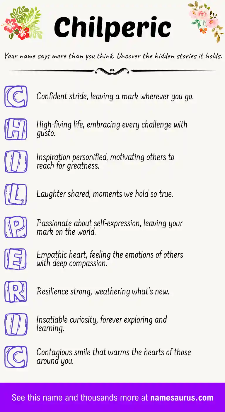 Acrostic poem about Chilperic.