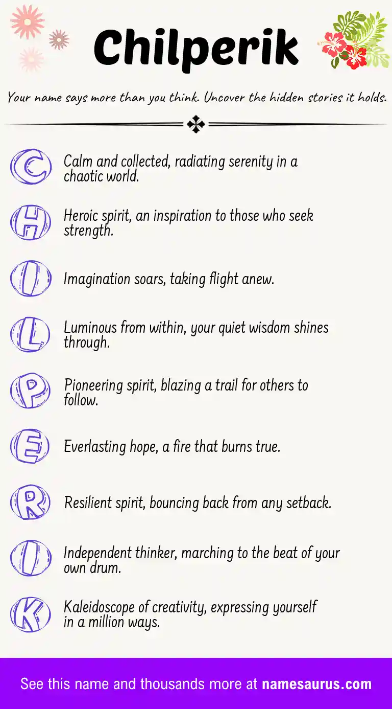 Acrostic poem about Chilperik.