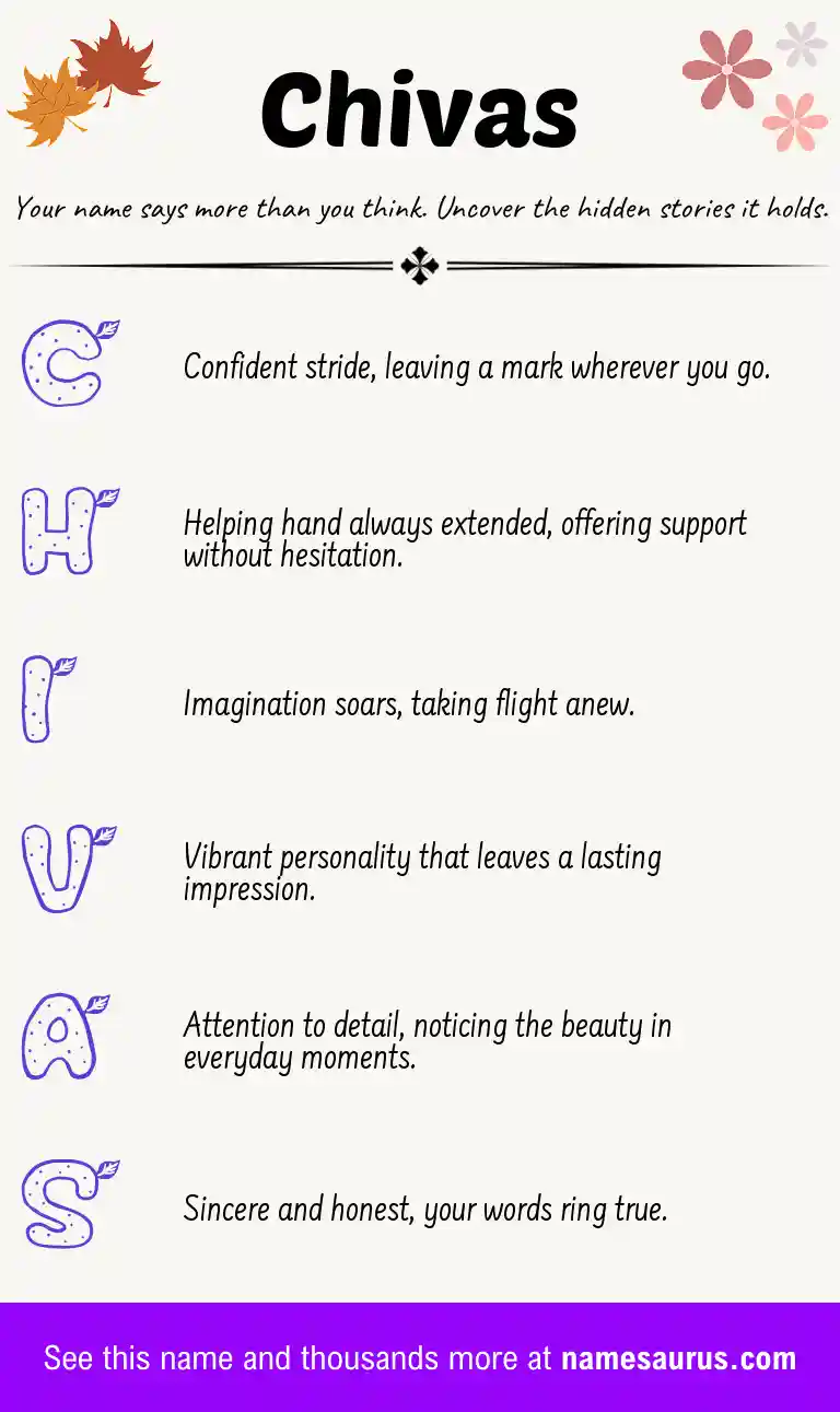 Acrostic poem about Chivas.