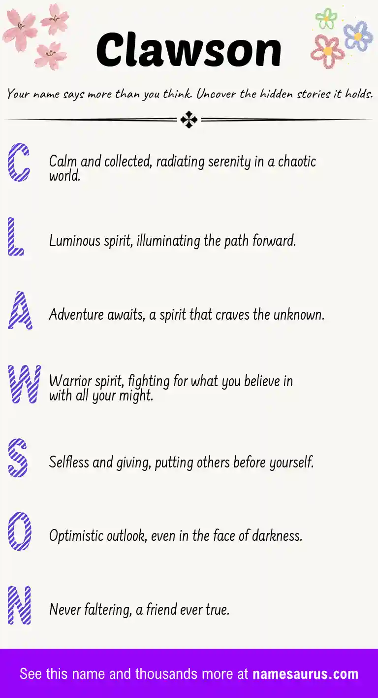 Acrostic poem about Clawson.