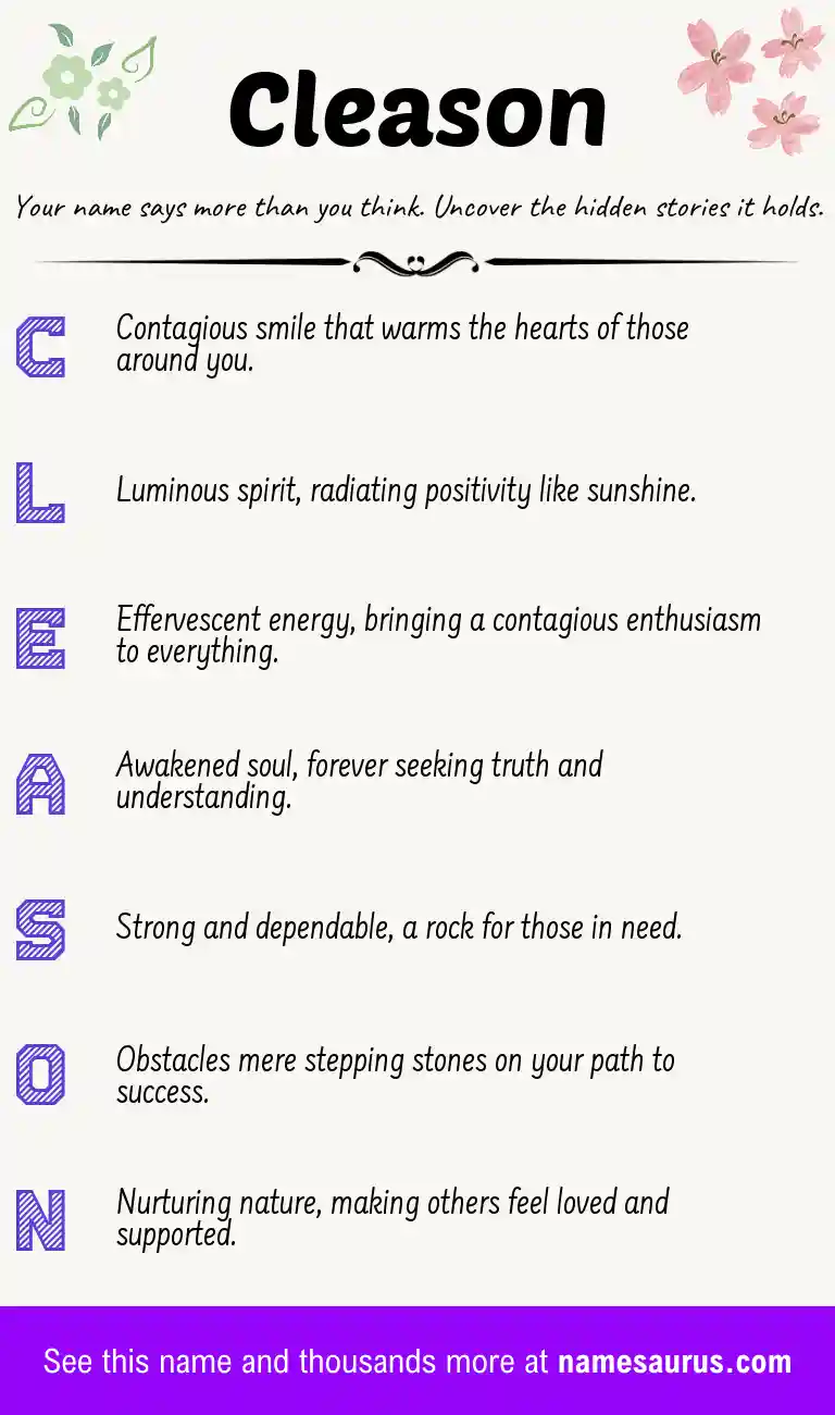 Acrostic poem about Cleason.