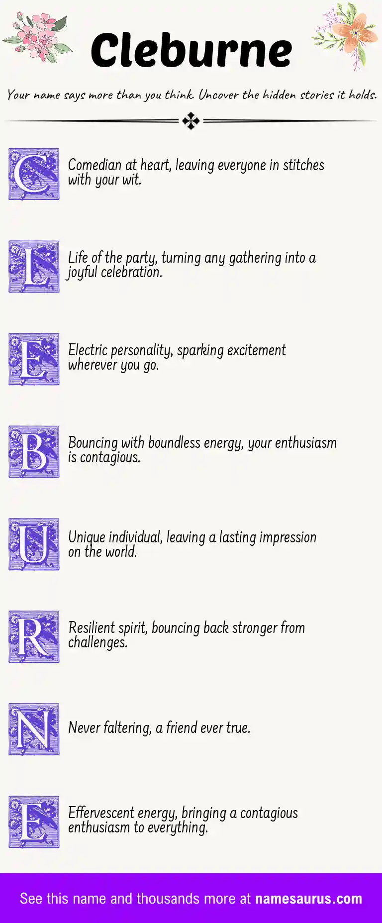 Acrostic poem about Cleburne.