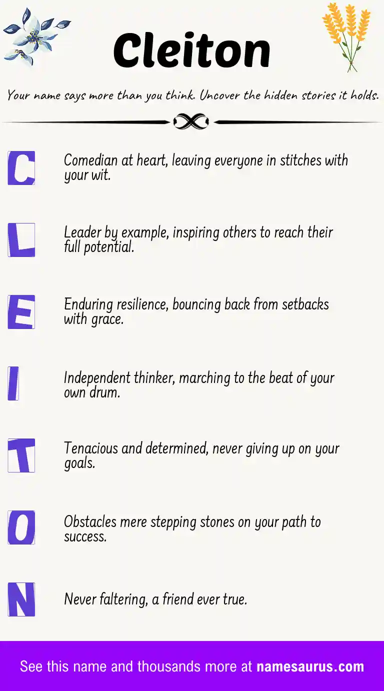 Acrostic poem about Cleiton.