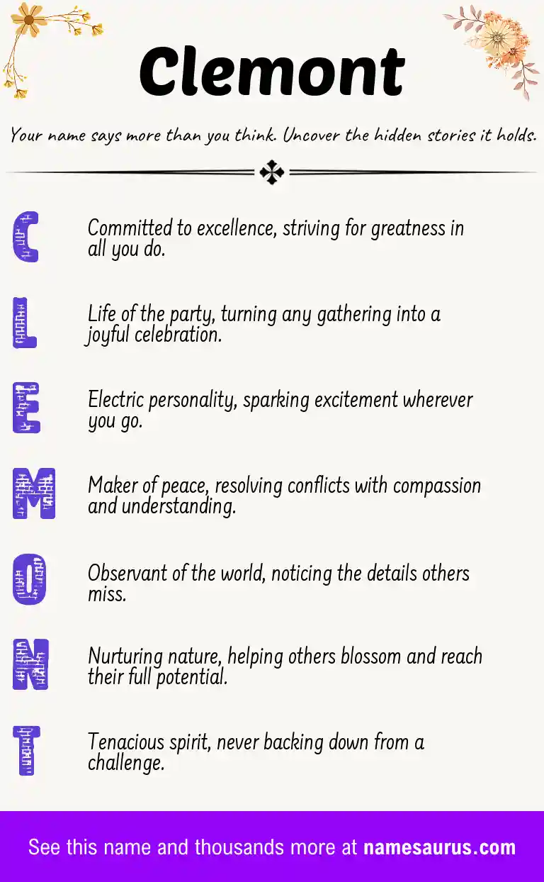 Acrostic poem about Clemont.