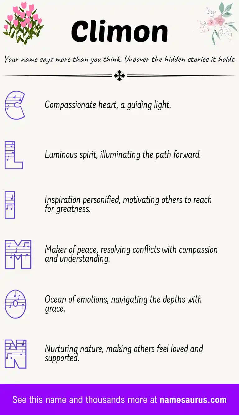 Acrostic poem about Climon.