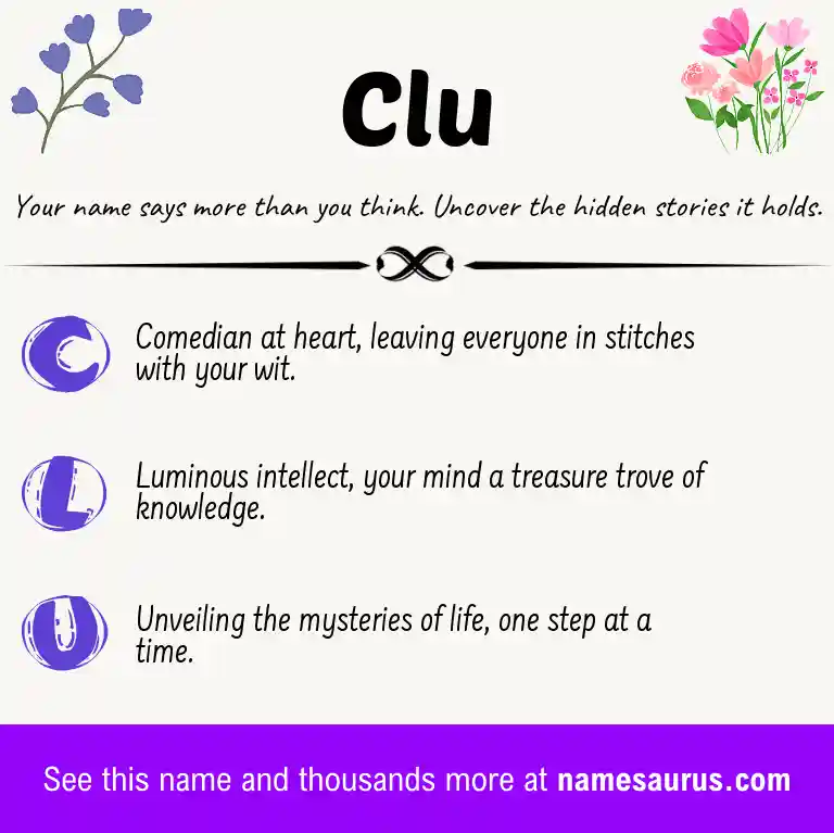 Acrostic poem about Clu.