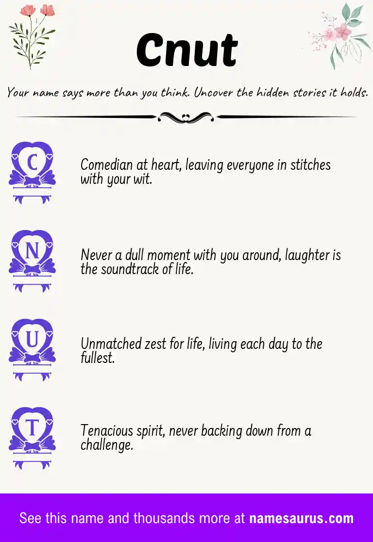 Acrostic poem about Cnut.