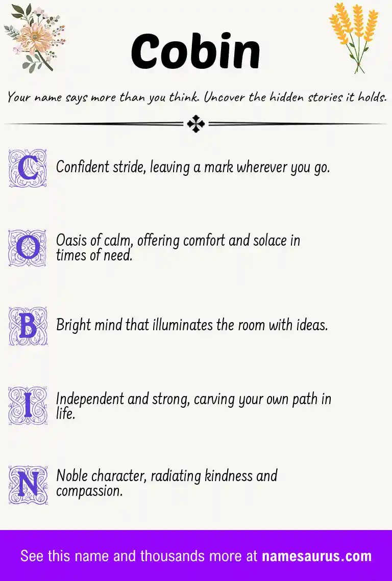 Acrostic poem about Cobin.