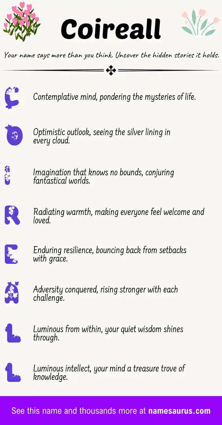 Acrostic poem about Coireall.