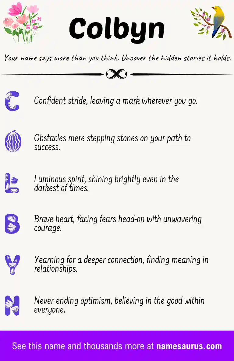 Acrostic poem about Colbyn.