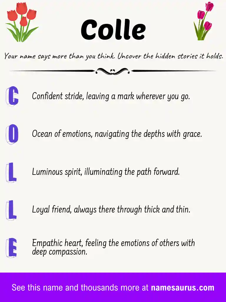 Acrostic poem about Colle.