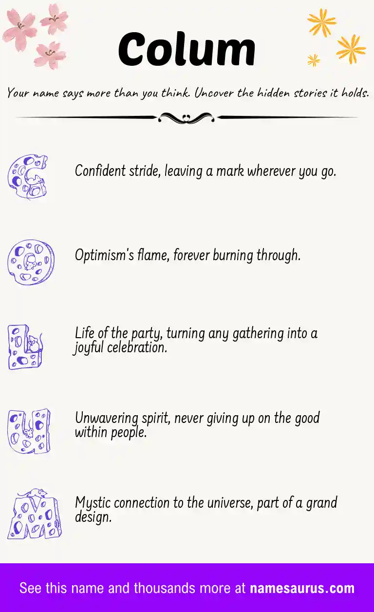 Acrostic poem about Colum.