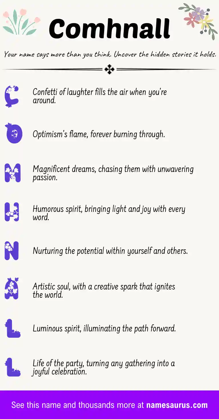 Acrostic poem about Comhnall.