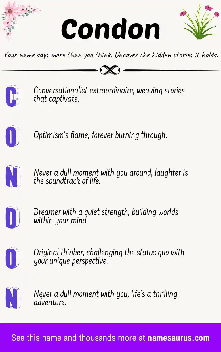 Acrostic poem about Condon.