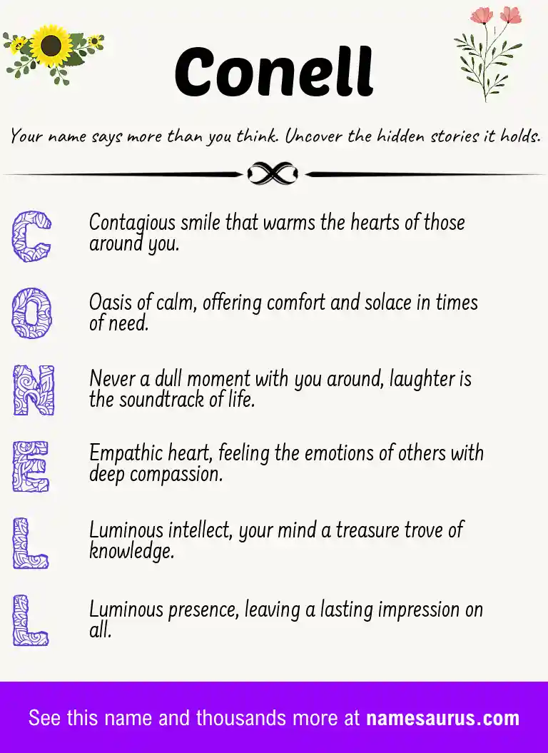 Acrostic poem about Conell.