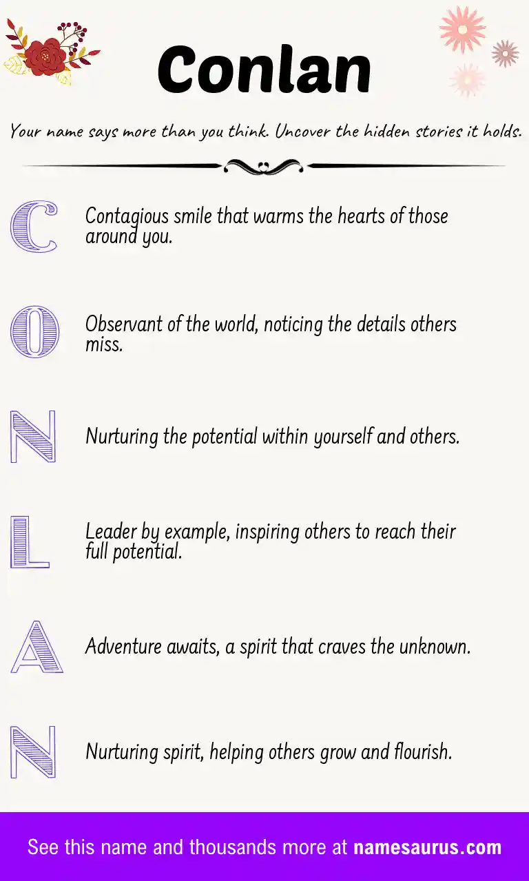 Acrostic poem about Conlan.