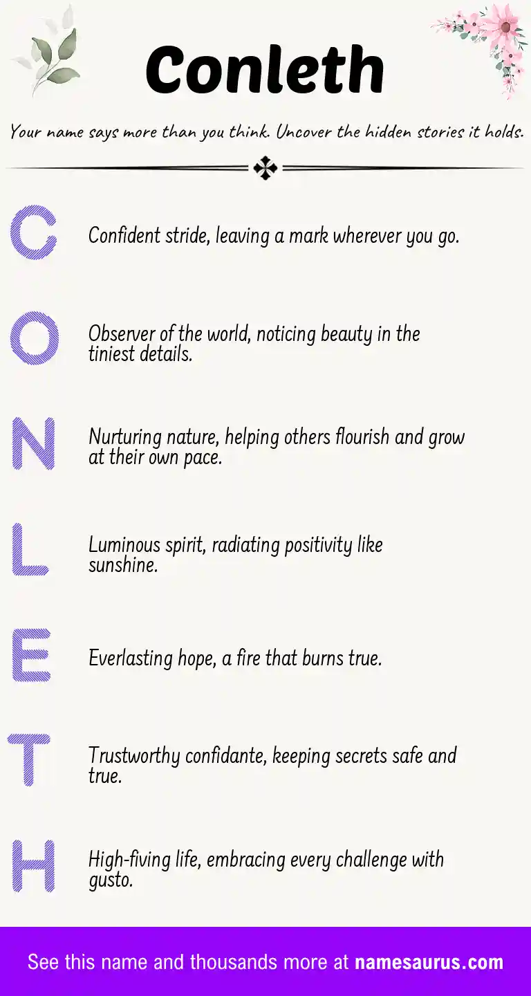 Acrostic poem about Conleth.