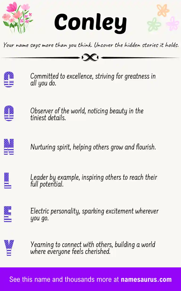 Acrostic poem about Conley.