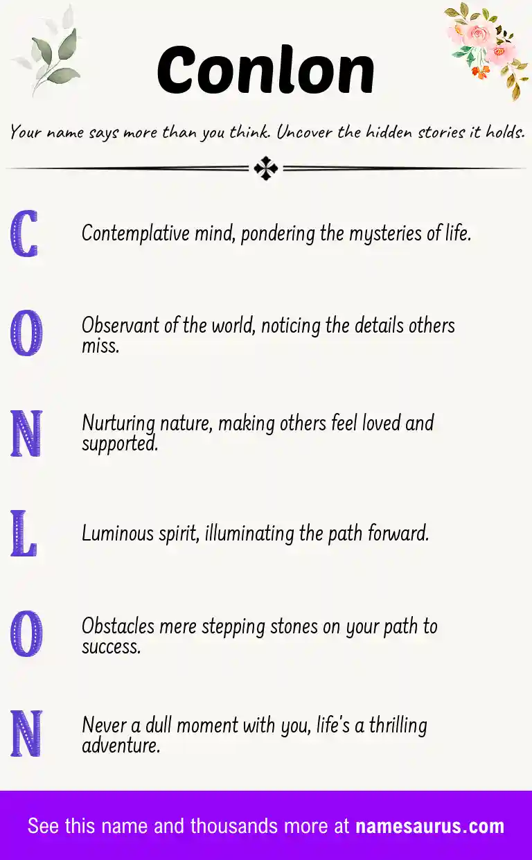 Acrostic poem about Conlon.