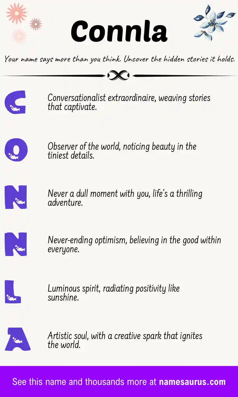 Acrostic poem about Connla.