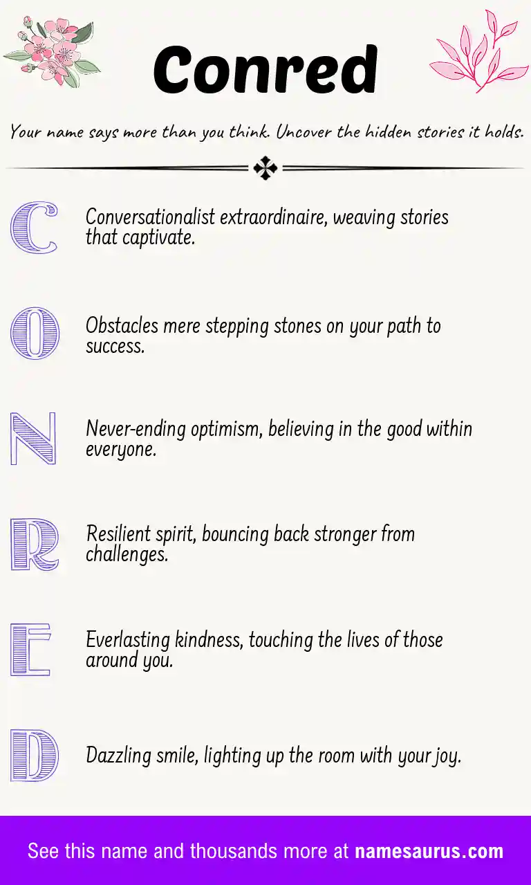 Acrostic poem about Conred.