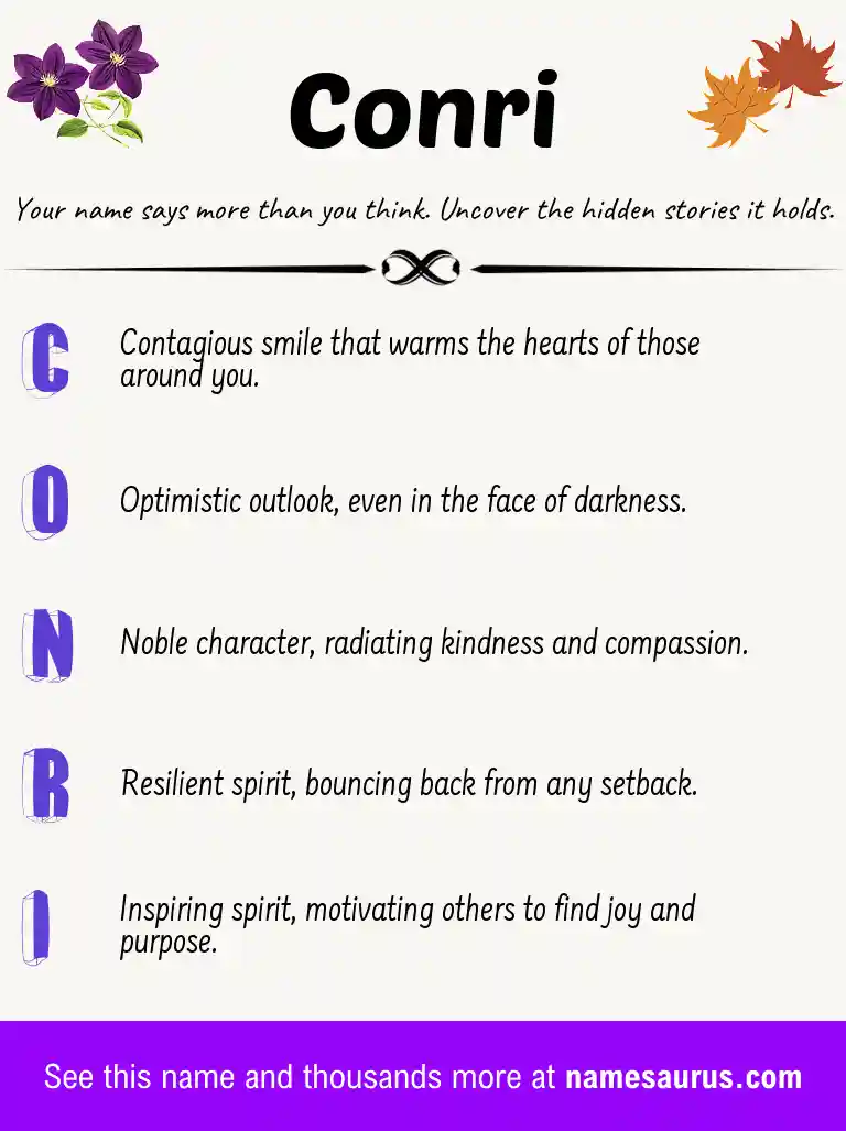 Acrostic poem about Conri.