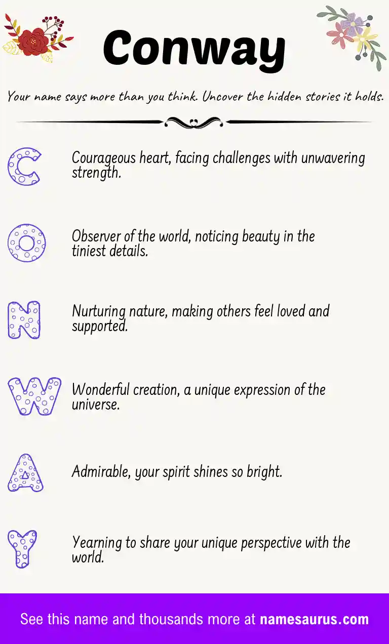 Acrostic poem about Conway.