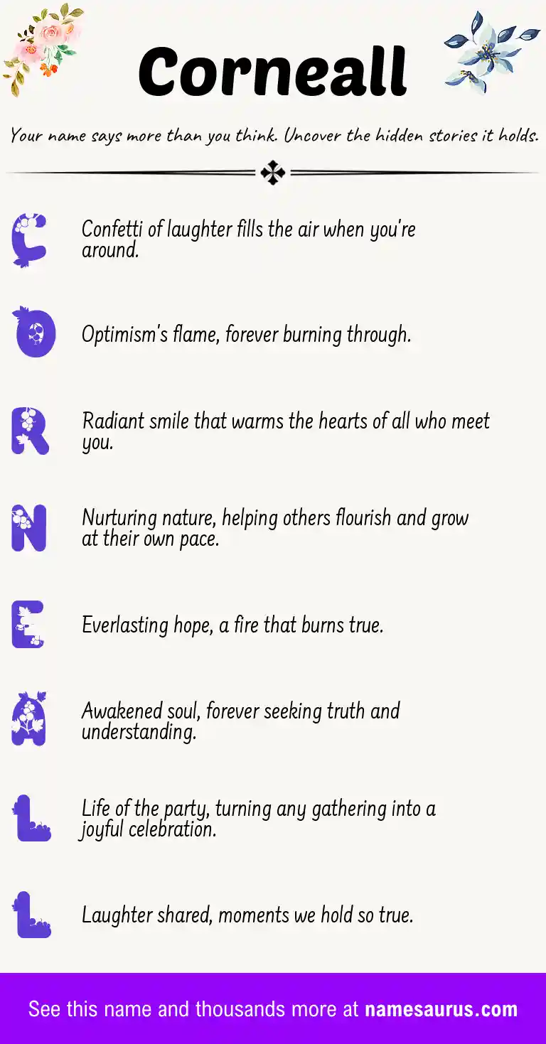 Acrostic poem about Corneall.