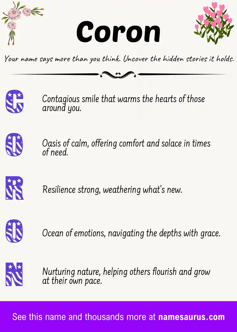 Acrostic poem about Coron.