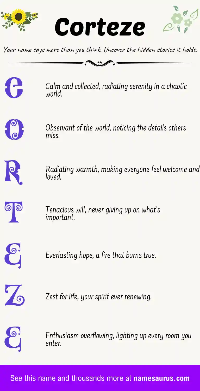 Acrostic poem about Corteze.
