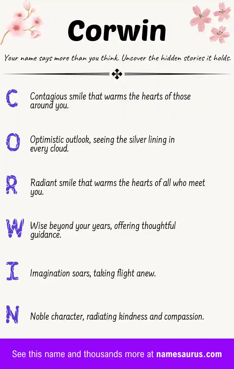 Acrostic poem about Corwin.