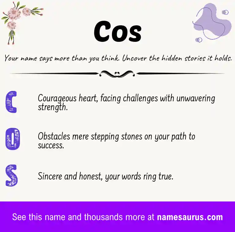 Acrostic poem about Cos.