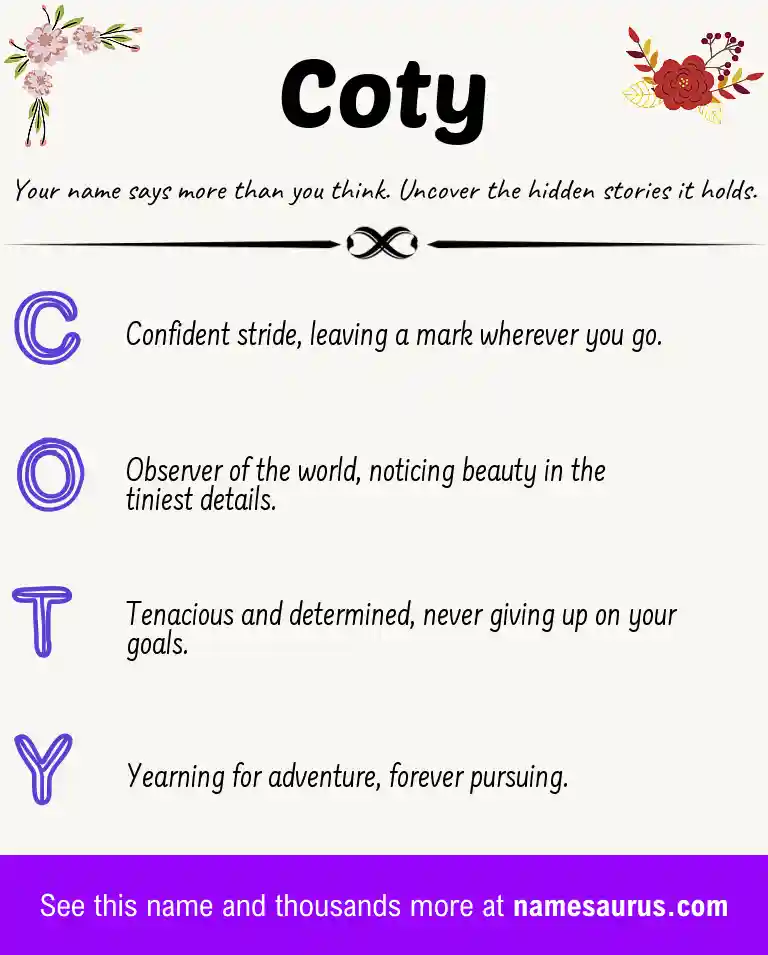 Acrostic poem about Coty.